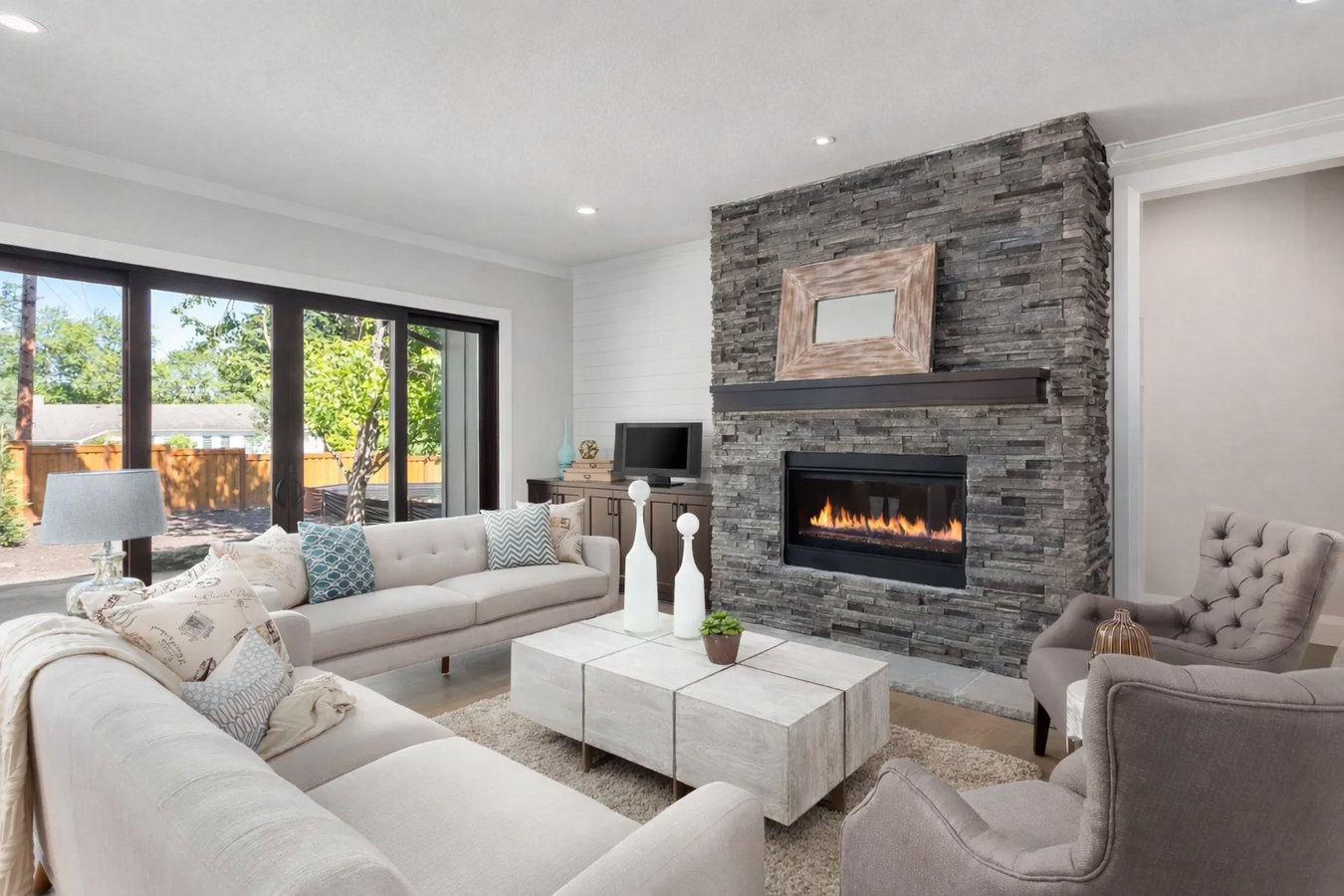 Fireplace installation